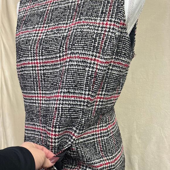 Christmas Holiday party dress Talbots Houndstooth Wool Blend Sleeveless 10p Dres - Picture 6 of 16